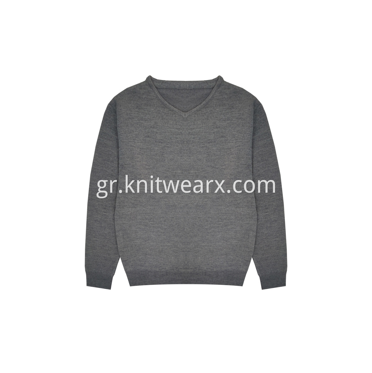 Men's Knitted Warm Sweater V-neck Wool Blend Pullover